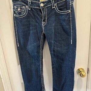 Stylish Blue Capri Cropped Jeans for Women